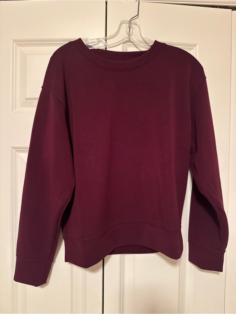 A New Day Women's Sand Washed Crewneck Sweatshirt- Burgundy NWT Size Small